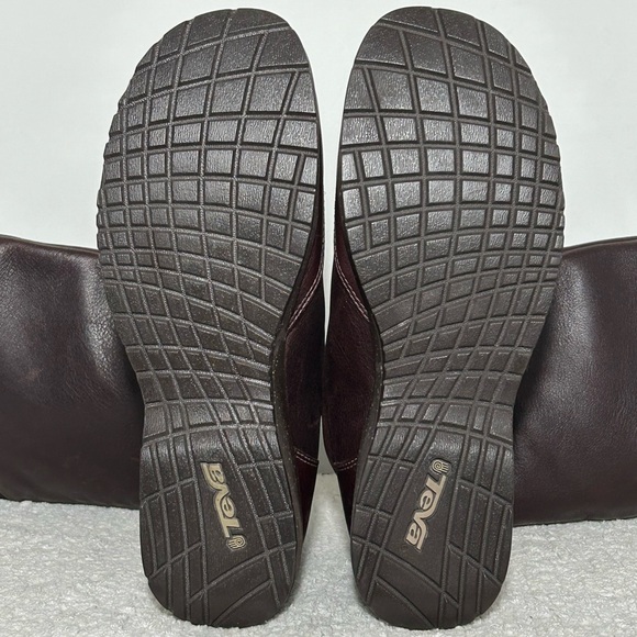 Teva Afton Womens Brown Leather w/Back Zip Tall Waterproof Riding Boots SZ US 10 - Picture 8 of 11